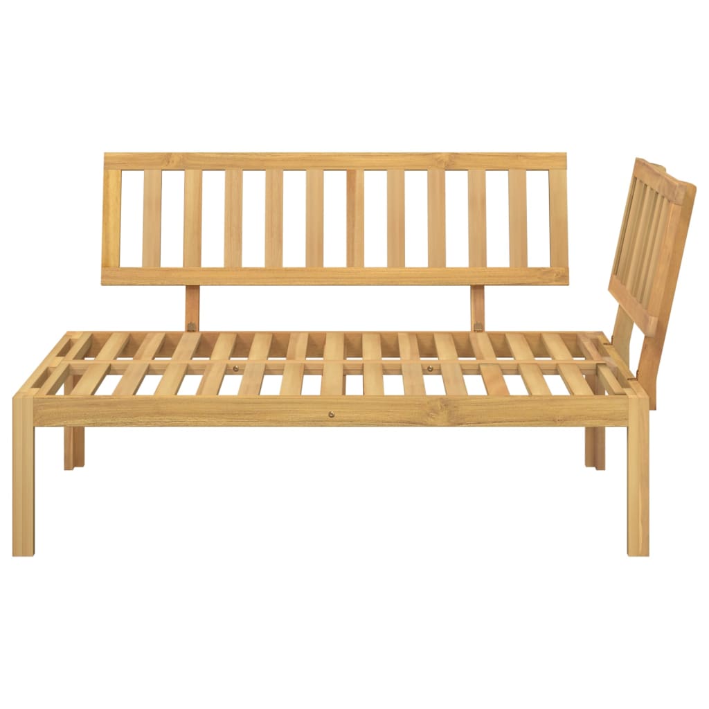 Hjørnemodul Til Pallesofa Massivt Akacietræ - Billede 3