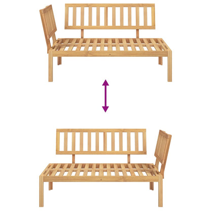 Hjørnemodul Til Pallesofa Massivt Akacietræ - Billede 7