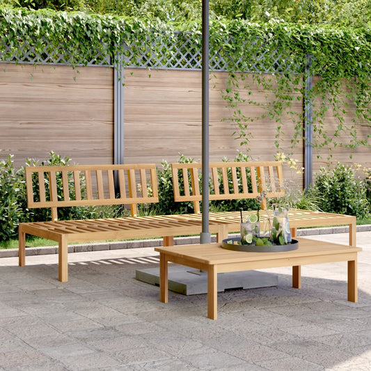 Midtermoduler 2 Stk. Til Pallesofa Massivt Akacietræ Brun