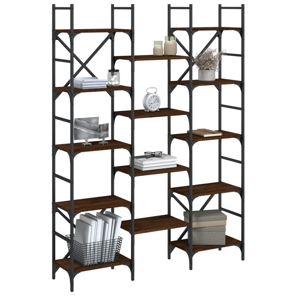 Bogreol 160x28,5x136,5 Cm Konstrueret - Billede 4