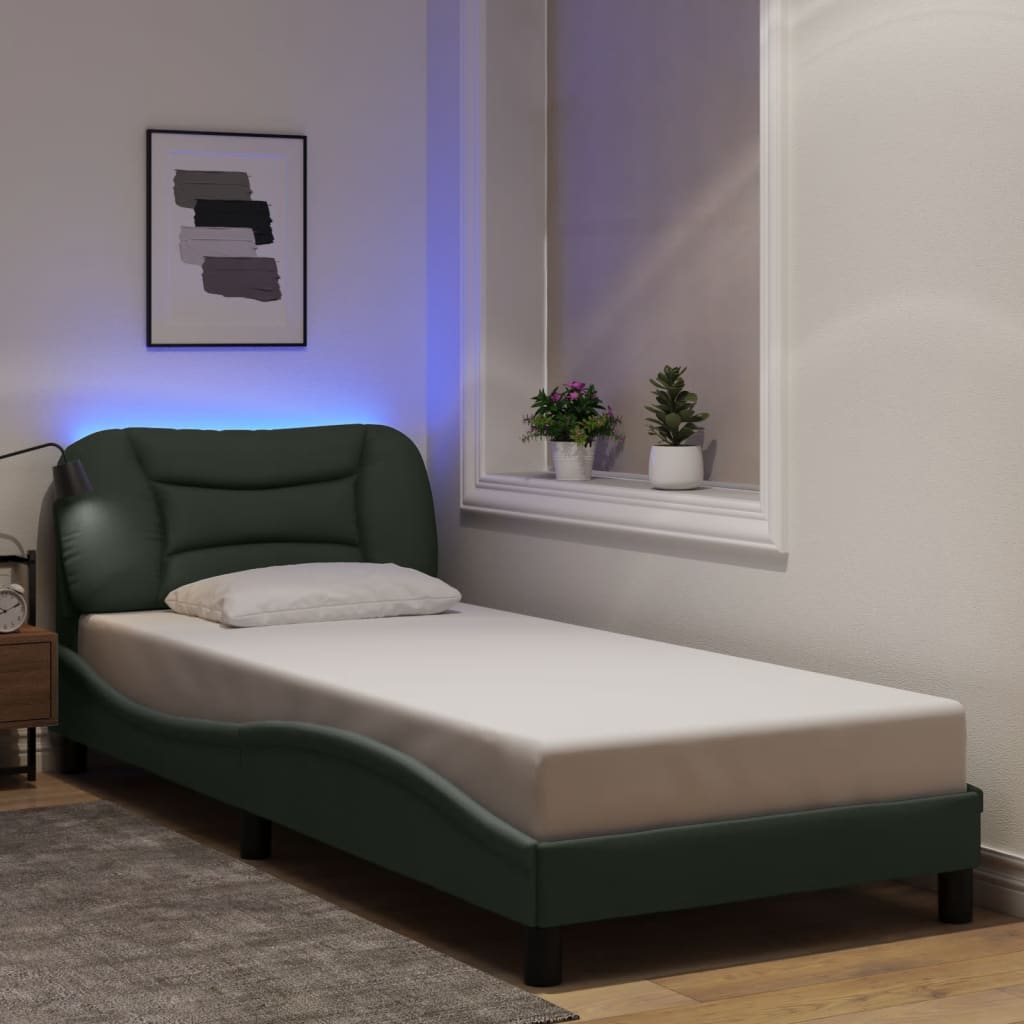 Sengeramme Med LED Uden Madras Hvar Stof - Variant 3213663