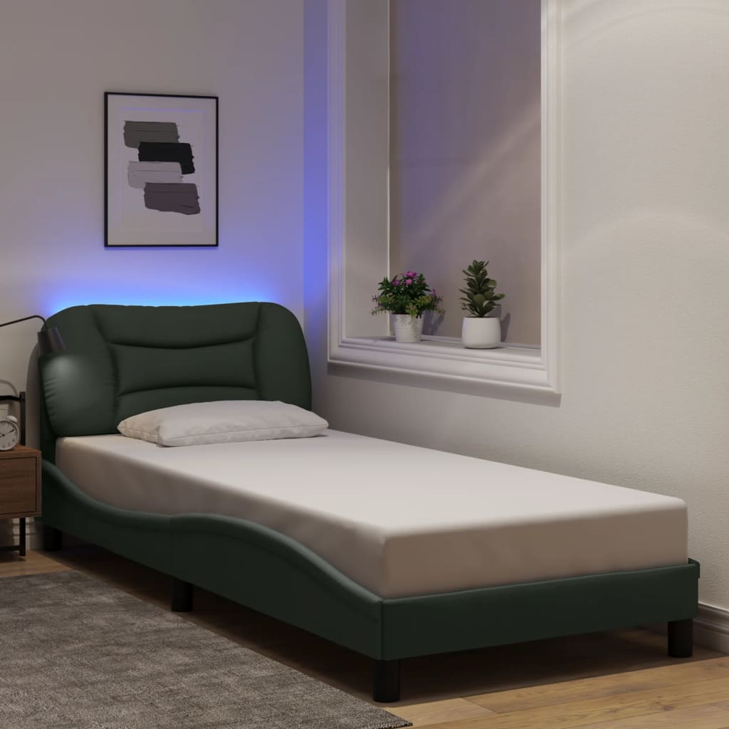 Sengeramme Med LED Uden Madras Hvar Stof - Variant 3213670