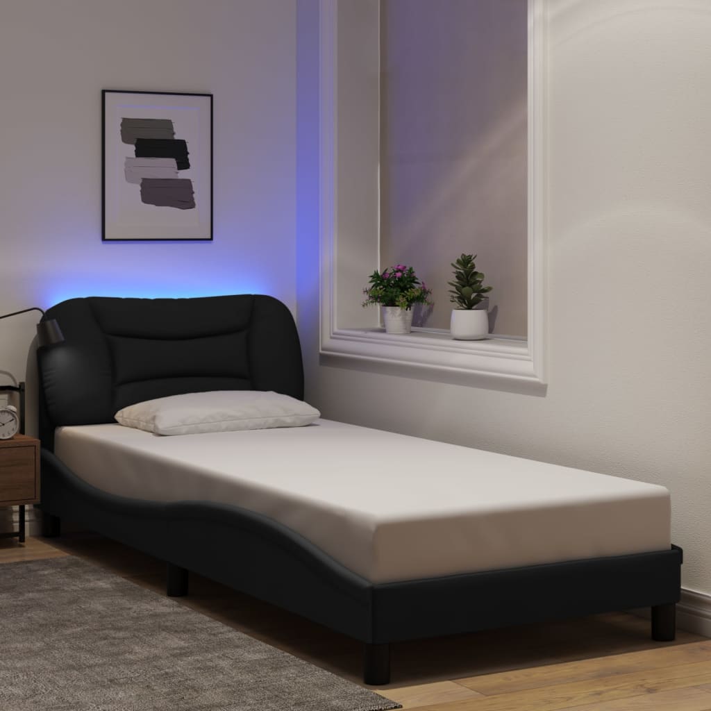 Sengeramme Med LED Uden Madras Hvar Stof - Variant 3213678