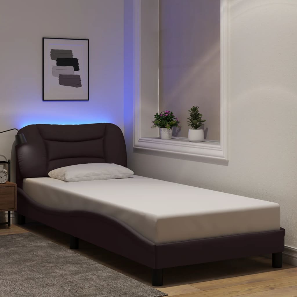 Sengeramme Med LED Uden Madras Hvar Stof - Variant 3213679