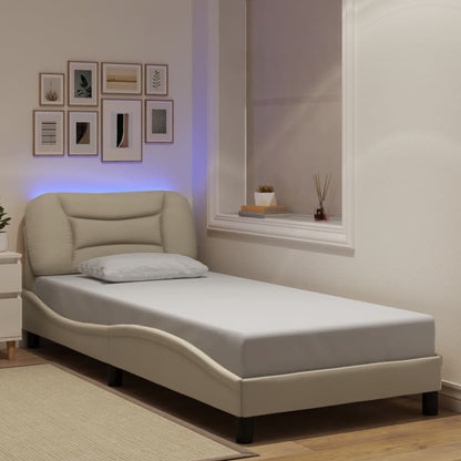 Sengeramme Med LED Uden Madras Hvar Stof - Variant 3213681