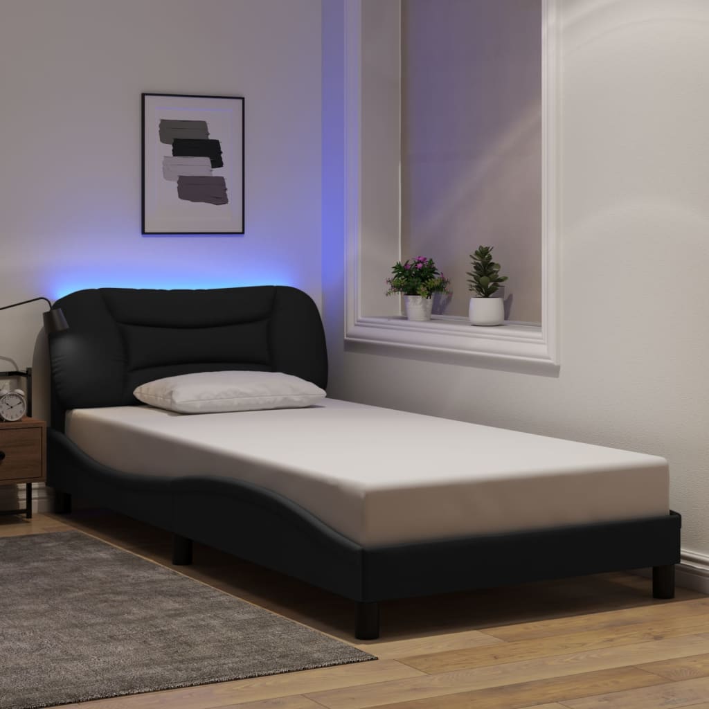 Sengeramme Med LED Uden Madras Hvar Stof - Variant 3213685