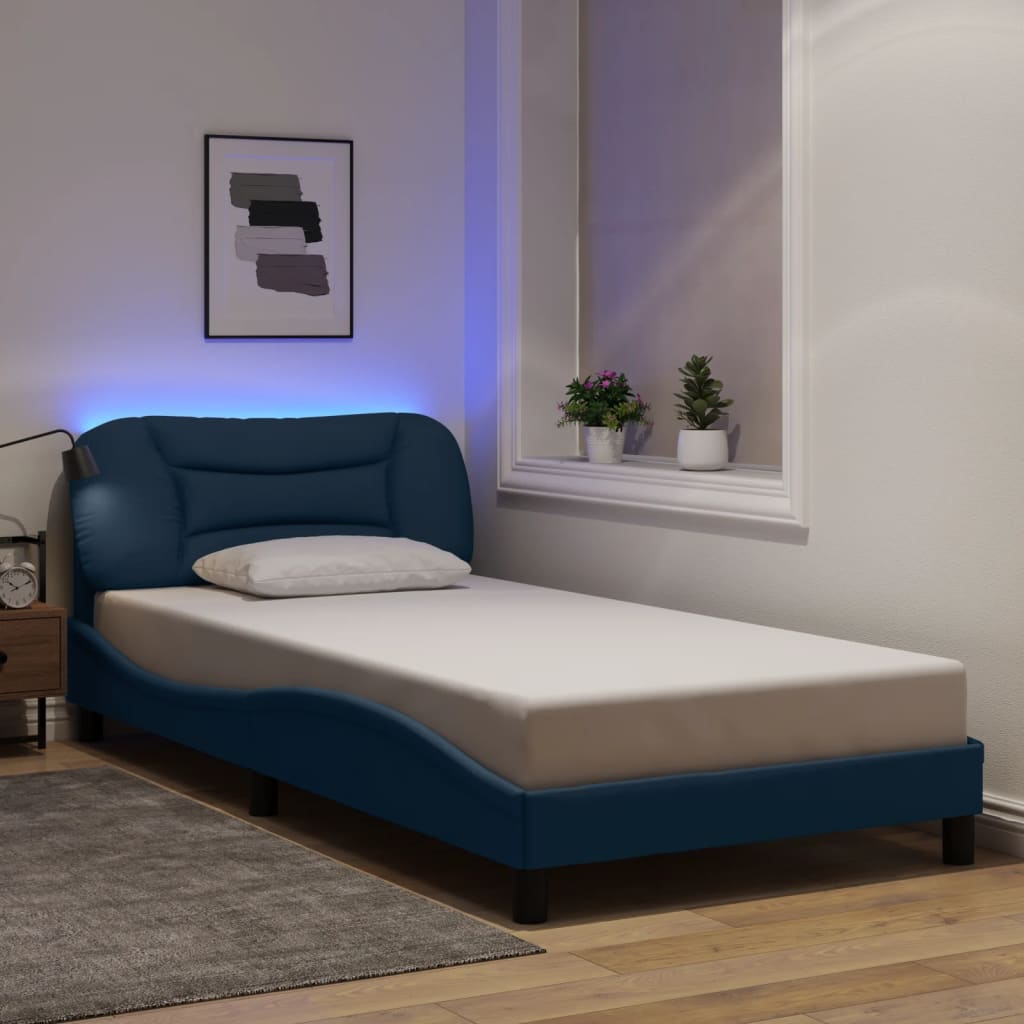 Sengeramme Med LED Uden Madras Hvar Stof - Variant 3213689