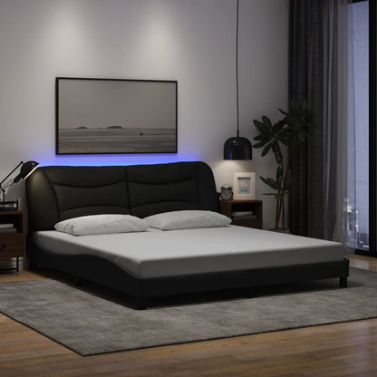 Sengeramme Med LED Uden Madras Hvar Stof - Variant 3213720