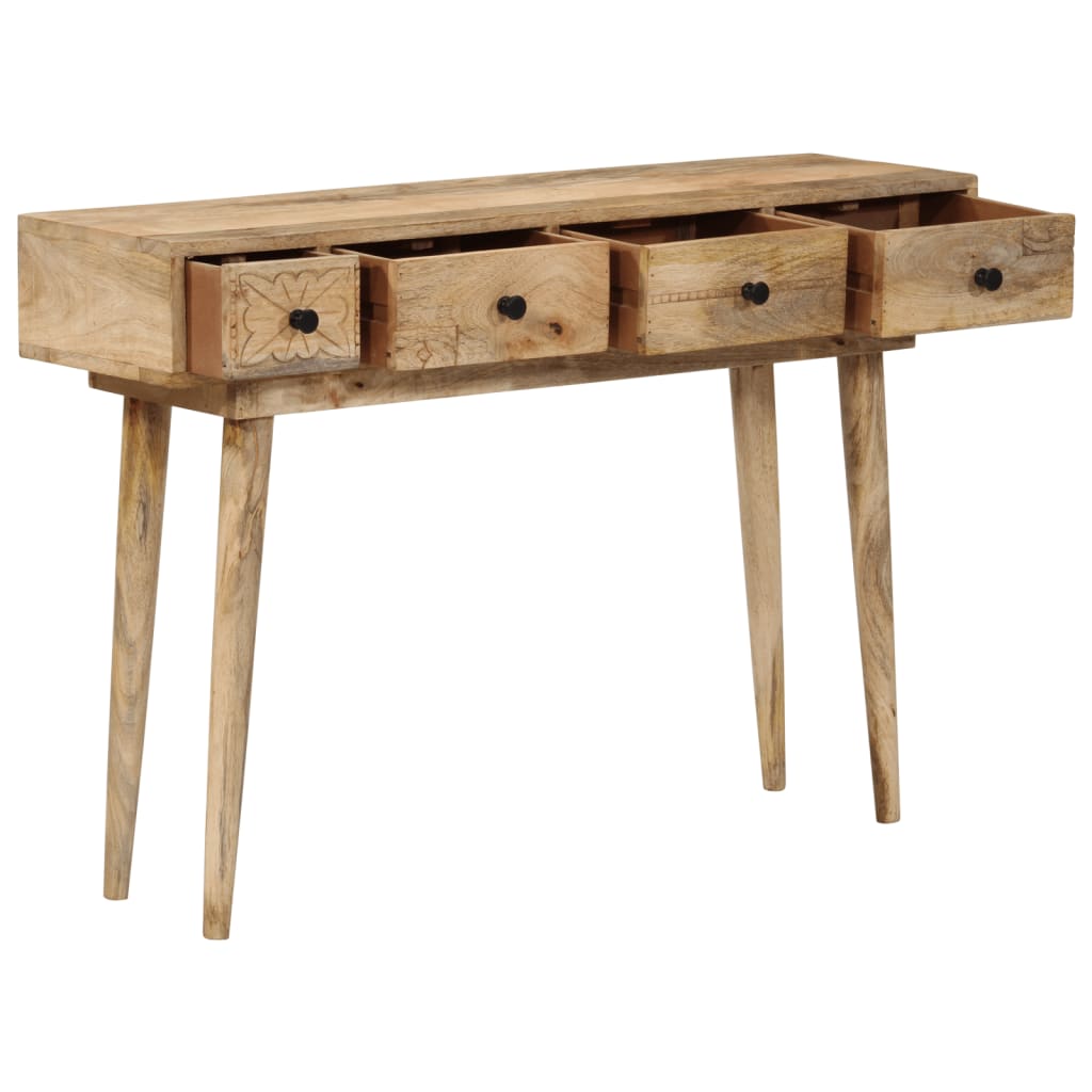 Konsolbord 110x30x75 Cm Massivt Mangotræ - Billede 4