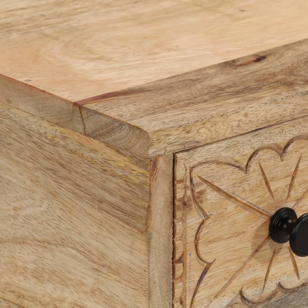 Konsolbord 110x30x75 Cm Massivt Mangotræ - Billede 8