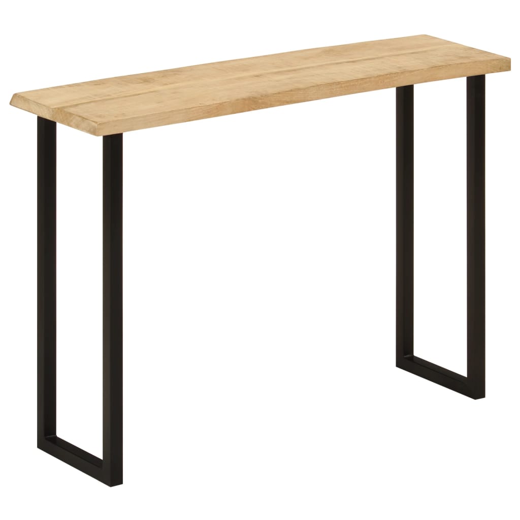 Konsolbord Med Naturlig Kant 105x33x76 Cm Massivt Mangotræ - Billede 4