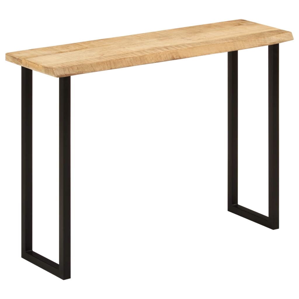 Konsolbord Med Naturlig Kant 105x33x76 Cm Massivt Mangotræ - Billede 10