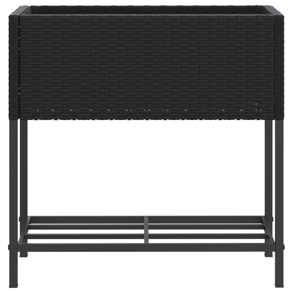 Plantekasser Med Hylde 70x28x70 Cm Polyrattan - Billede 6