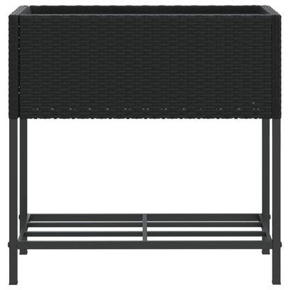 Plantekasser Med Hylde 70x28x70 Cm Polyrattan - Billede 6