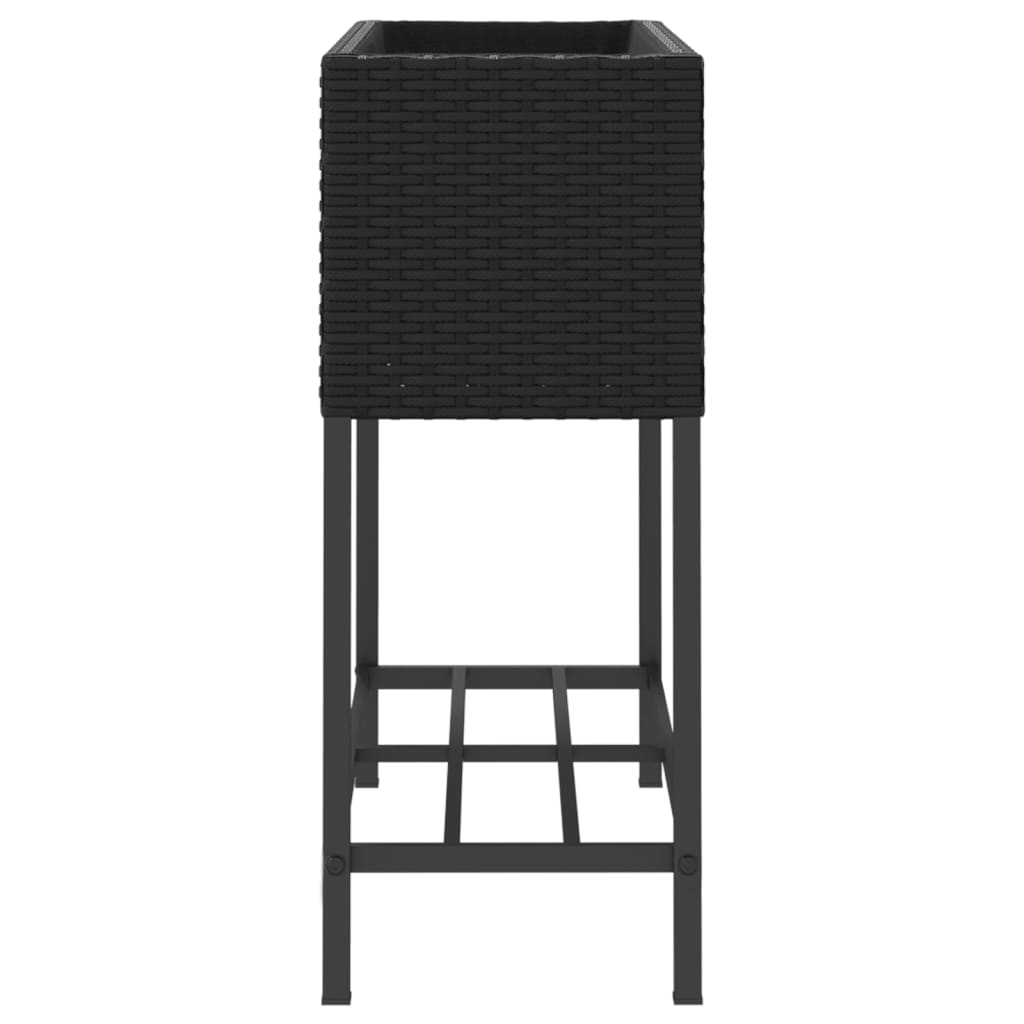 Plantekasser Med Hylde 70x28x70 Cm Polyrattan - Billede 7