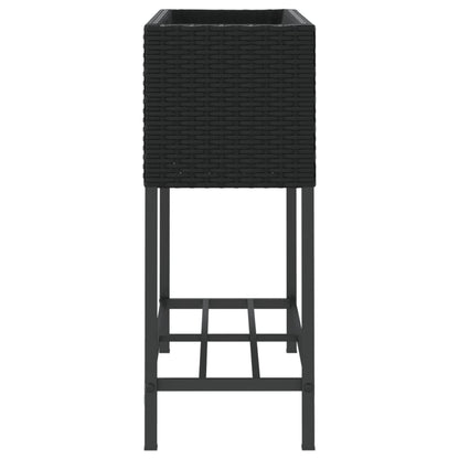 Plantekasser Med Hylde 70x28x70 Cm Polyrattan - Billede 7