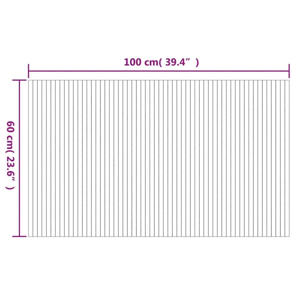 Gulvtæppe 60x100 Cm Bambus - Billede 8