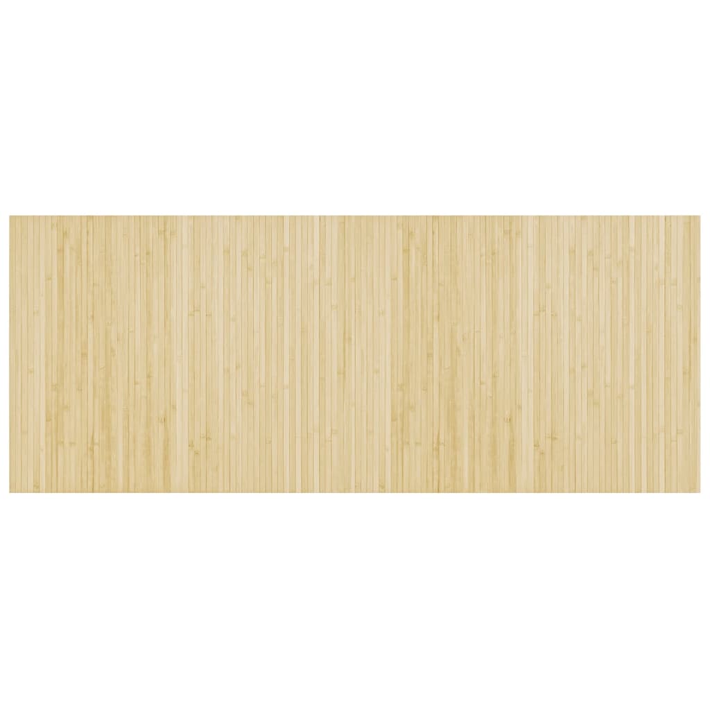 Gulvtæppe 80x200 Cm Rektangulær Bambus Lys Naturfarvet - Billede 2