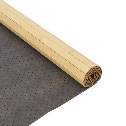 Gulvtæppe 80x200 Cm Rektangulær Bambus Lys Naturfarvet - Billede 5