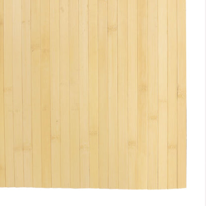 Gulvtæppe 80x200 Cm Rektangulær Bambus Lys Naturfarvet - Billede 6