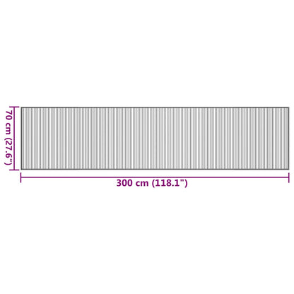 Gulvtæppe 70x300 Cm Rektangulær Bambus - Billede 8