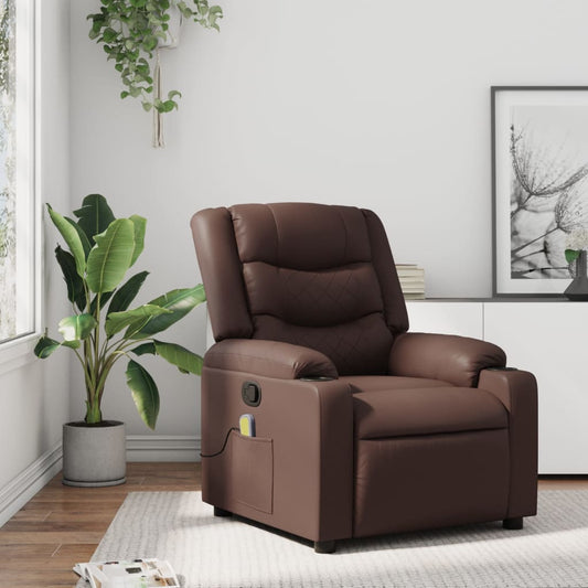 Massagestol Kunstlæder Brun