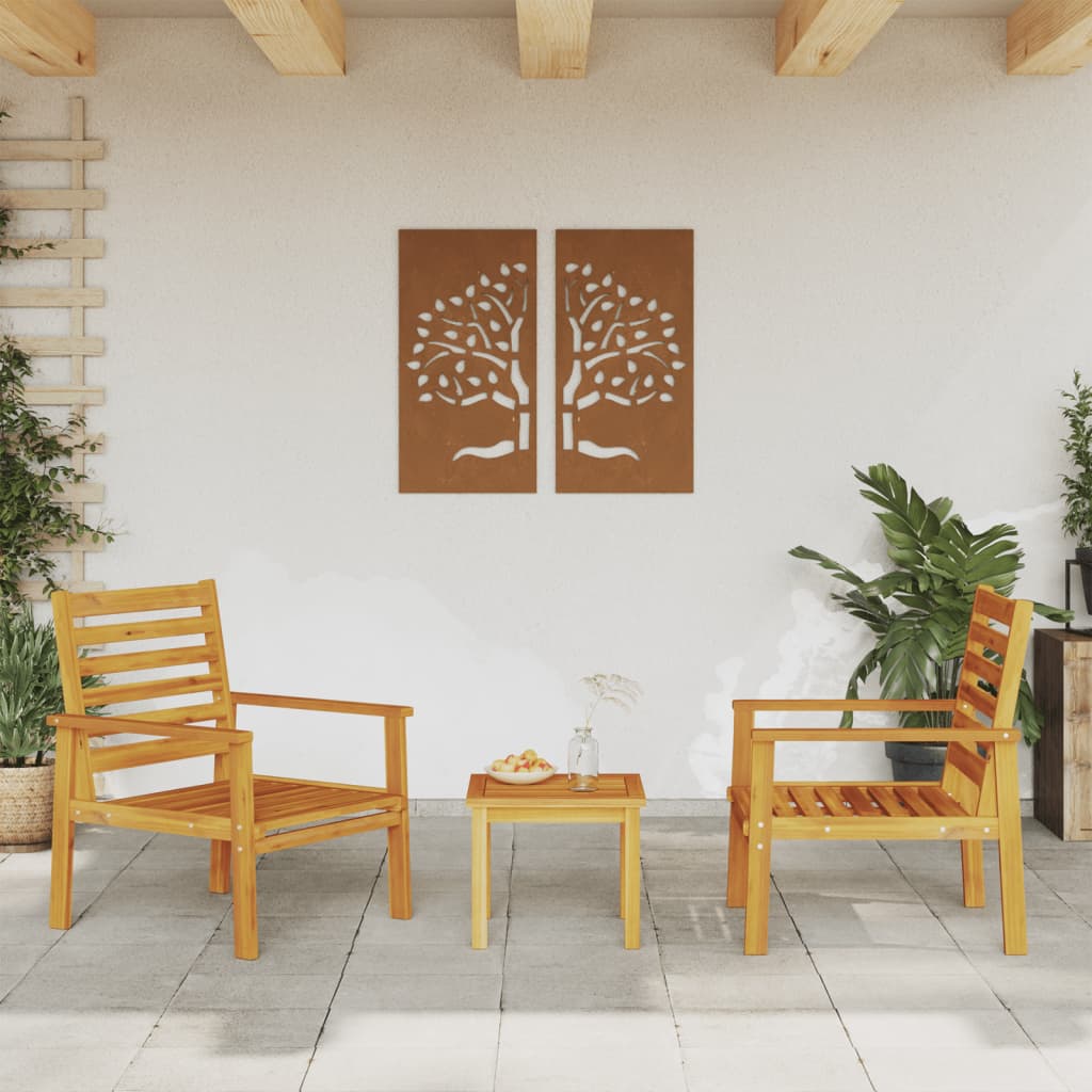 Havebænk 120 Cm Massivt Akacietræ - Variant 366374