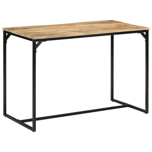 Spisebord 110X55X75 Cm Massivt Ru Mangotræ Sort