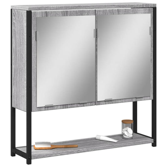 Skab Med Spejl 60X16X60 Cm Konstrueret Træ