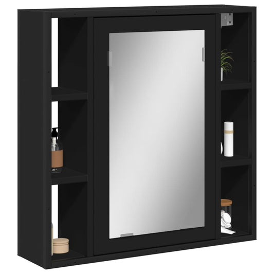 Badeværelsesskab Med Spejl 60X16X60 Cm Konstrueret Træ