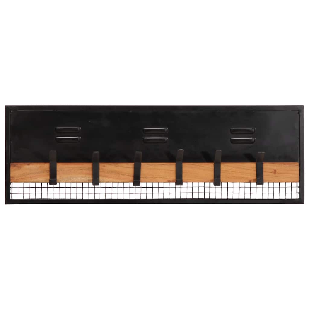 Væghængt Knagerække 90x11x30 Cm Massivt Mangotræ - Billede 2