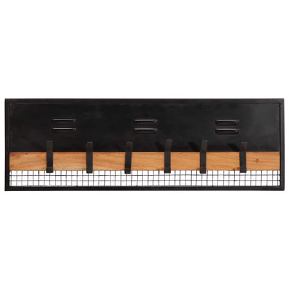 Væghængt Knagerække 90x11x30 Cm Massivt Mangotræ - Billede 2