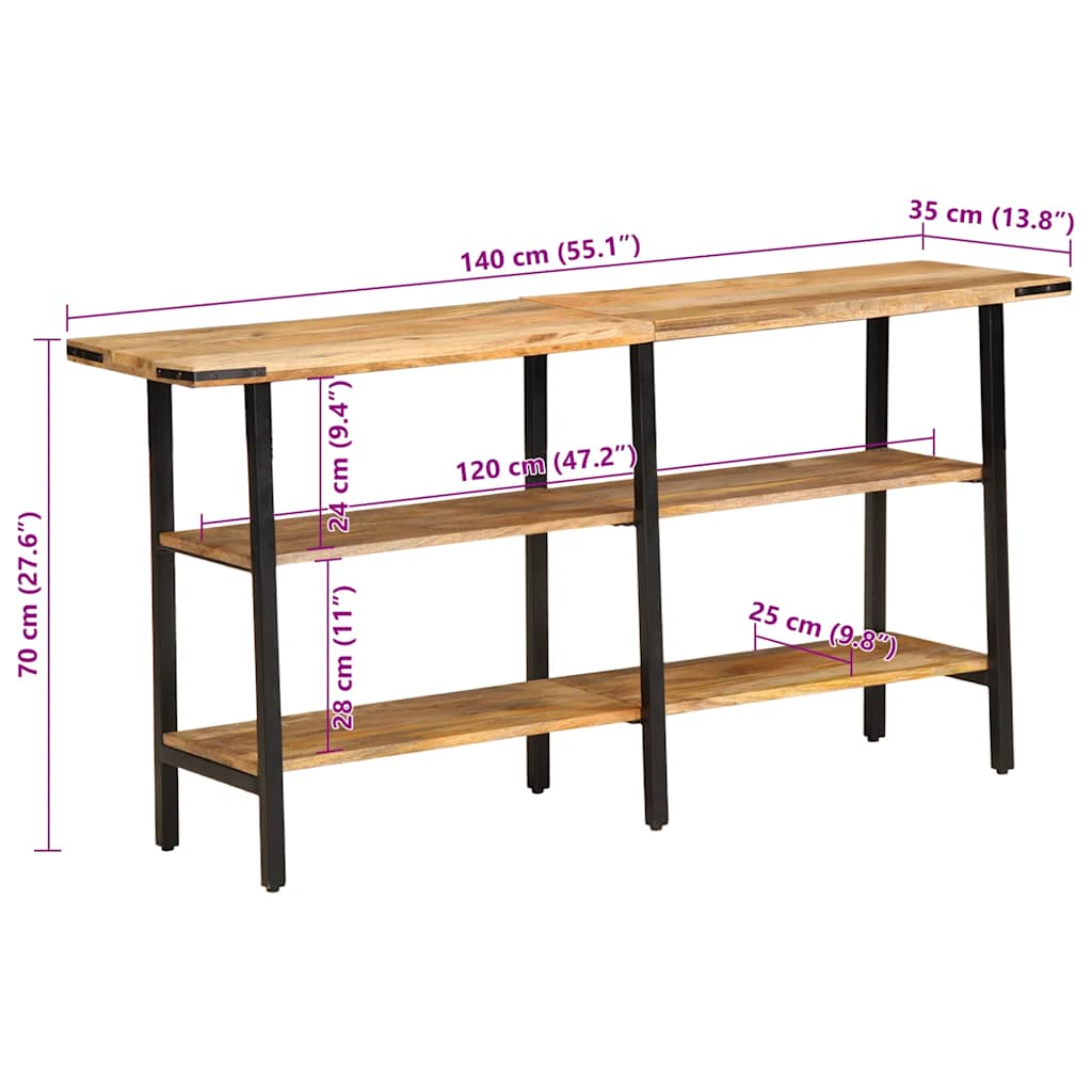 Konsolbord Massivt Mangotræ - Billede 9