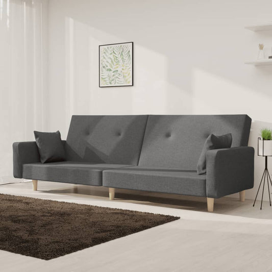 2-Personers Sovesofa Med 2 Puder Stof