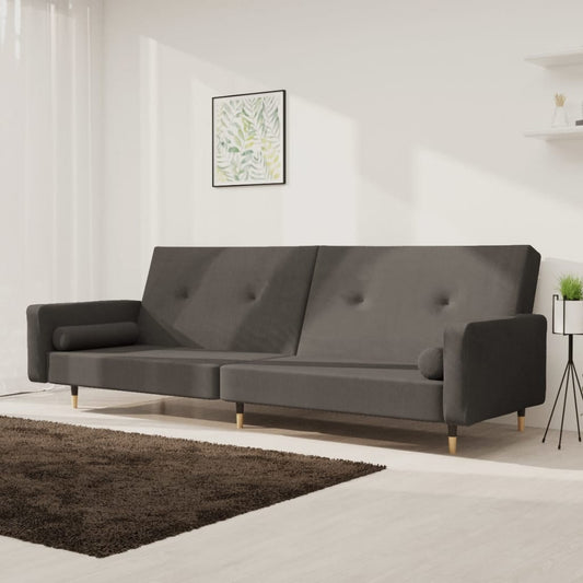 2-Personers Sovesofa Med 2 Puder Fløjl