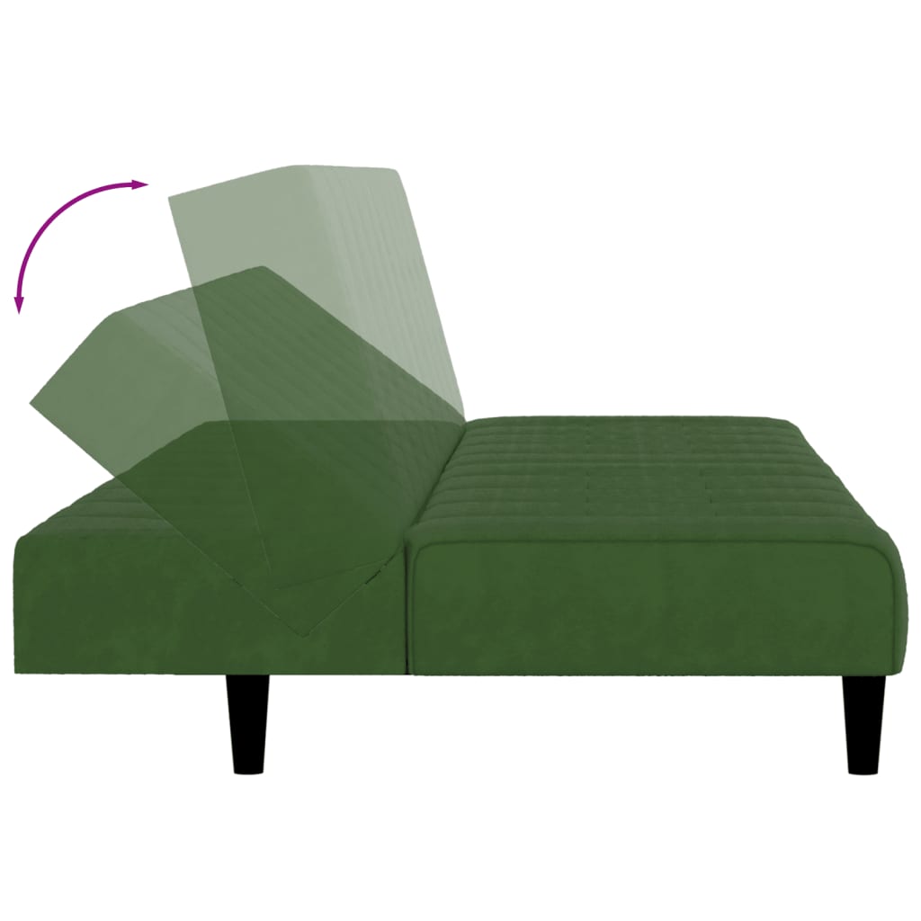 2-Personers Sovesofa Fløjl