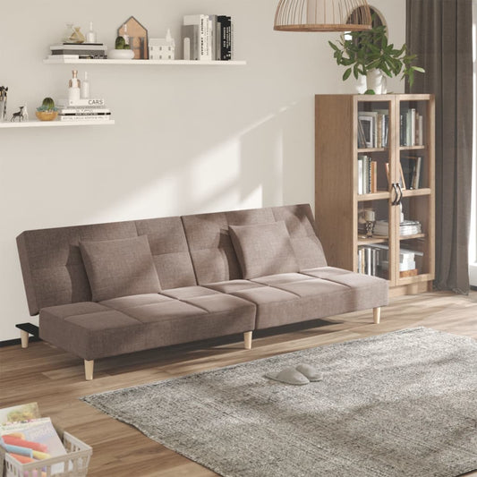 2-Personers Sovesofa Med 2 Puder Stof