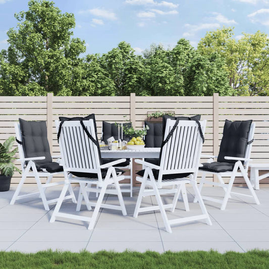 Stolehynder M. Høj Ryg 6 Stk. Oxfordstof