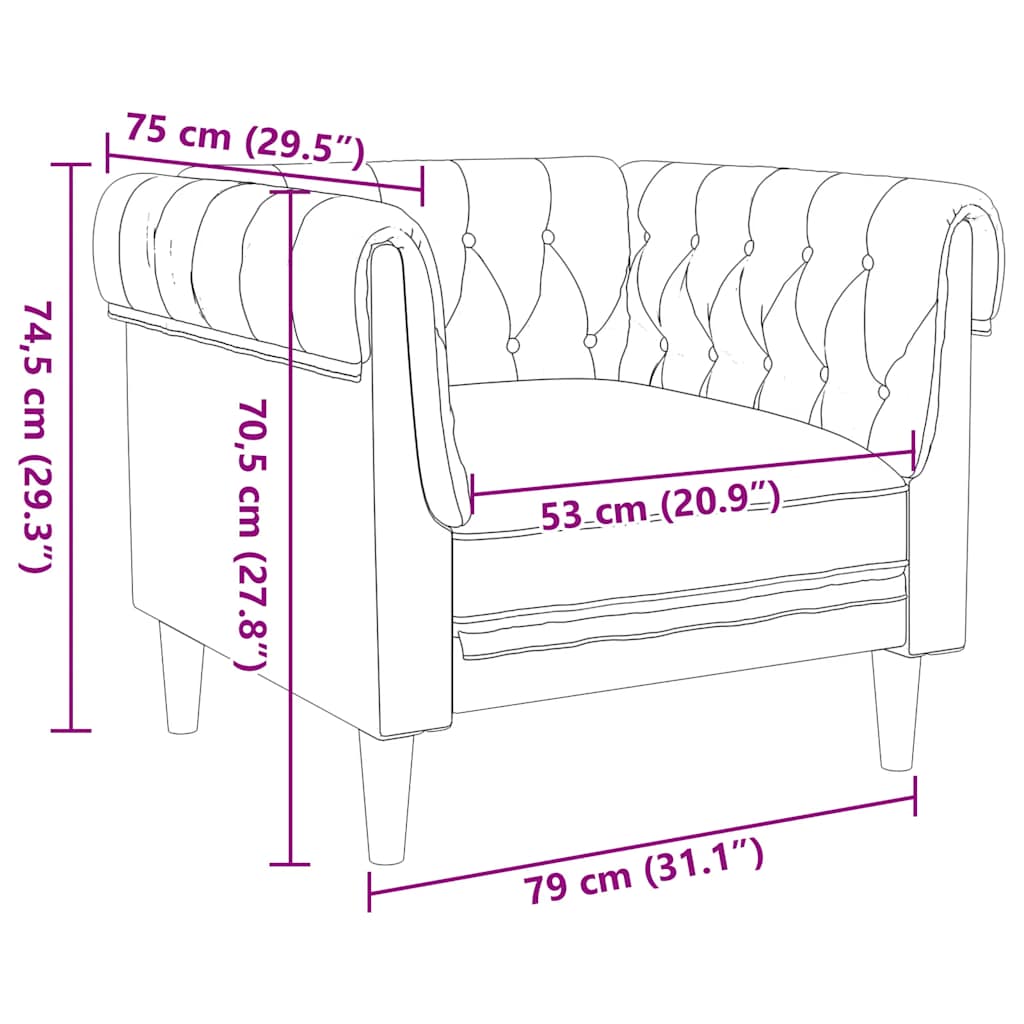 Chesterfield-Sofa Stof