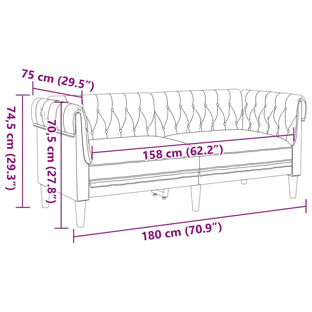 Chesterfield-Sofa Stof