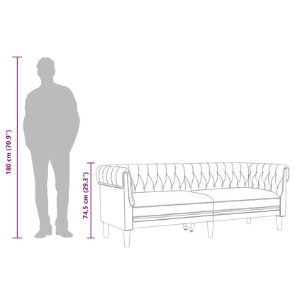 3-personers Chesterfield-sofa Stof - Billede 10