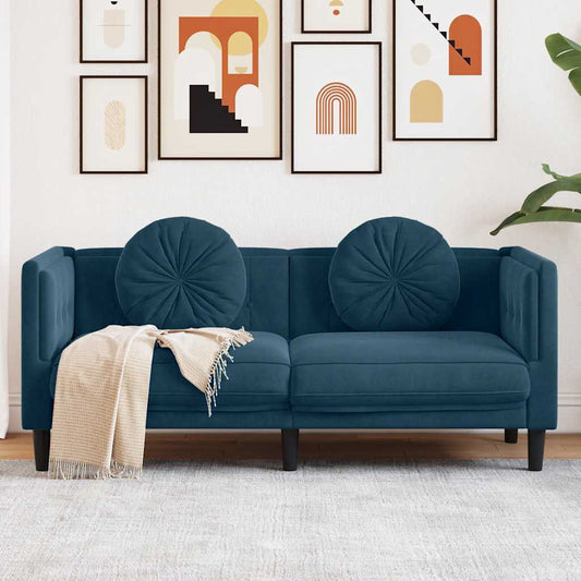 2-personers Sofa Med Hynder Velour - Hovedbillede