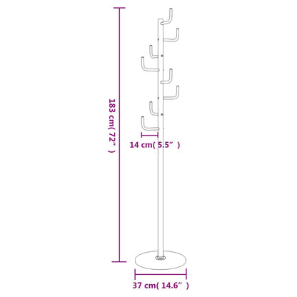 Stumtjener 183 Cm Pulverlakeret Jern - Billede 8