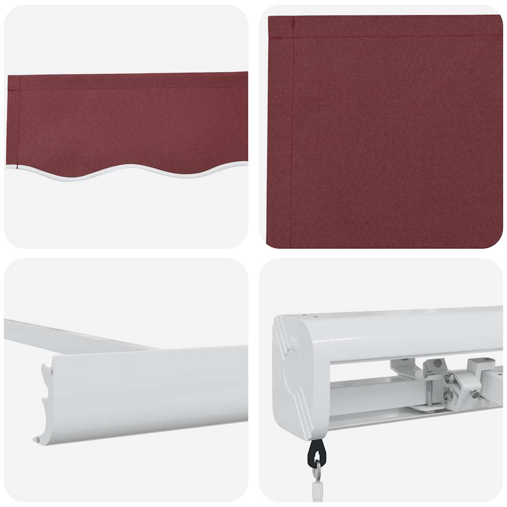 Manuel Markise 4 X 3 M Bordeaux 100% Polyester - Billede 9
