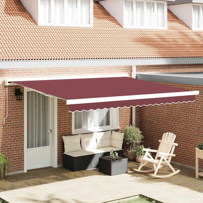 Manuel Markise 4 X 3 M Bordeaux 100% Polyester - Hovedbillede