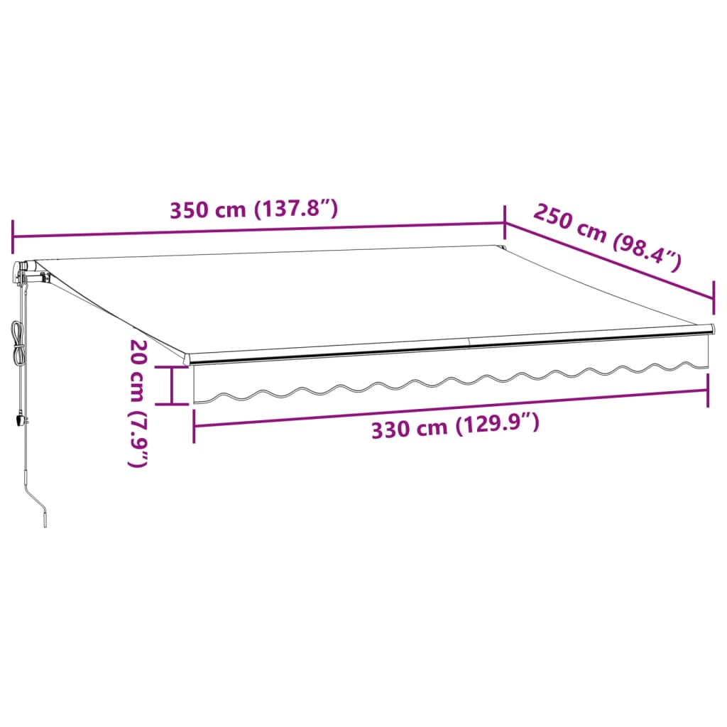 Markise M. LED Automatisk Betjening - Billede 13