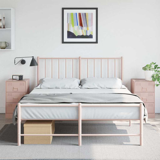 Sengeborde 2 Stk. 34,5X39X62 Cm Stål