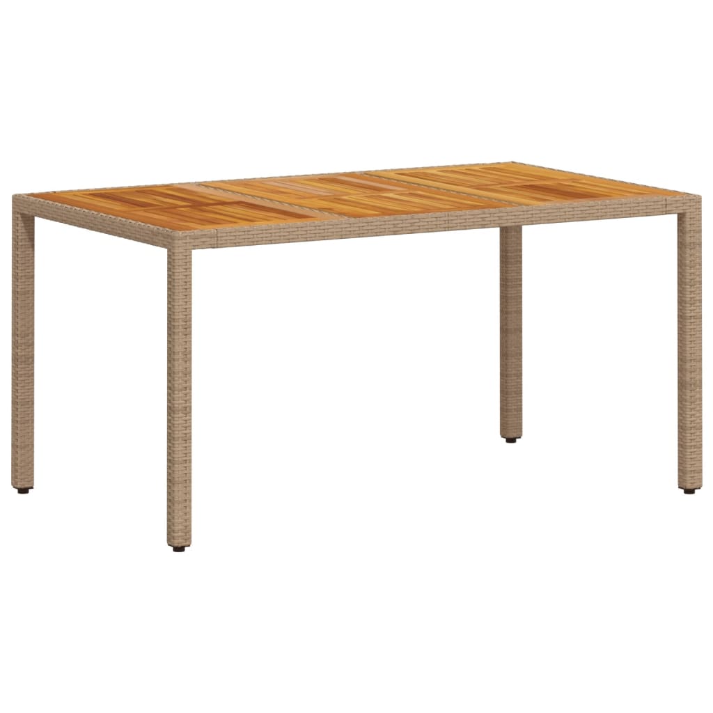 Havebord Polyrattan Og Massivt Akacietræ - Billede 2