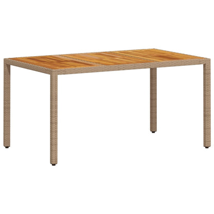 Havebord Polyrattan Og Massivt Akacietræ - Billede 2