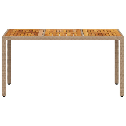 Havebord Polyrattan Og Massivt Akacietræ - Billede 5